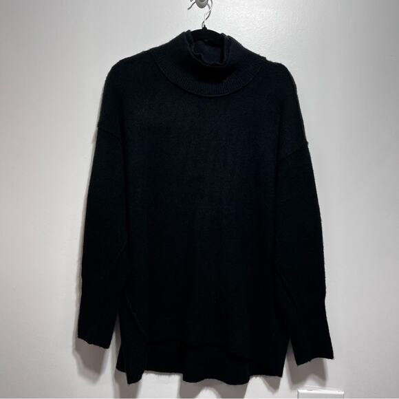 Free People Womens Wool Afterglow Mock Neck Oversized Sweater in Black Size XS - Picture 5 of 11